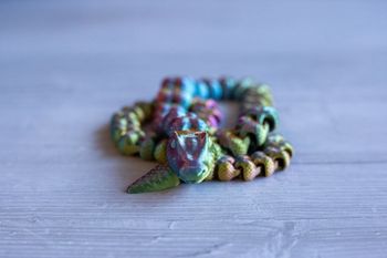 Serpent articulé multicolore - 66 cm - Jouet déco figurine flexible