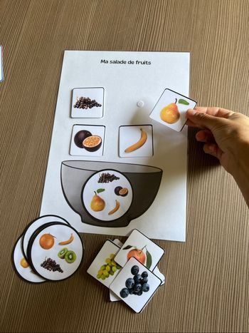 Activité enfant salade de fruits