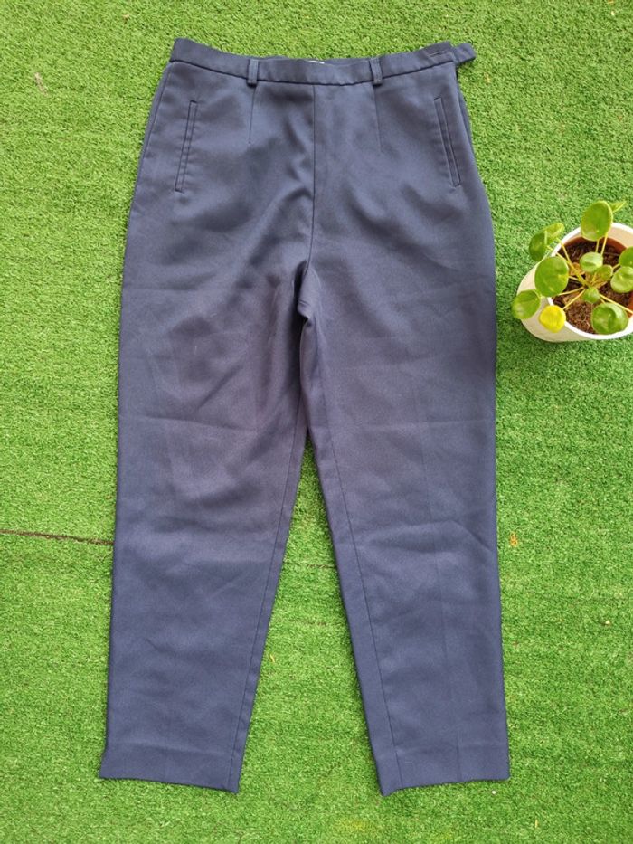 Pantalon costume bleu marine femme