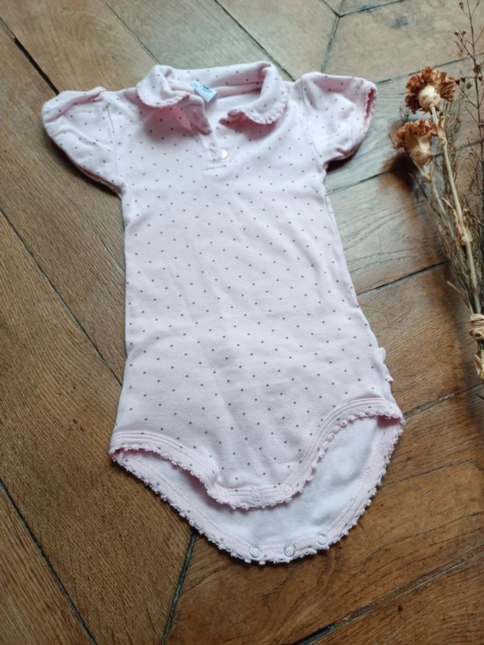 Bodie rose à pois manches courtes petit bateau