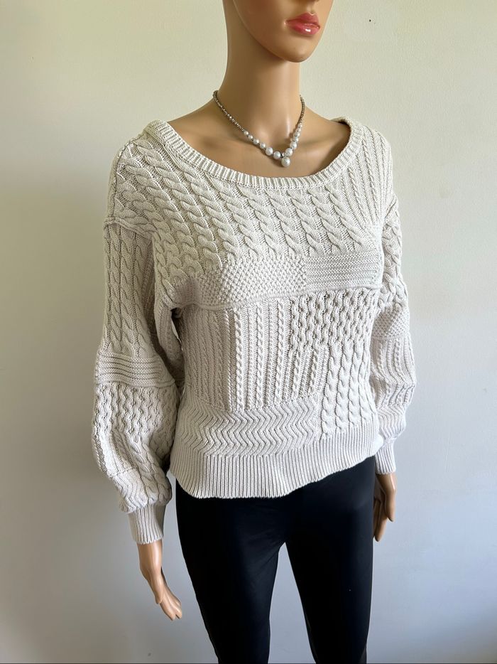 Pull beige à manches longues NA-KD taille S TBE - photo numéro 2