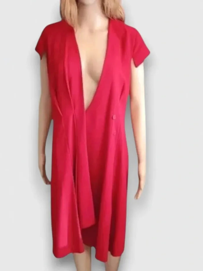robe midi cache coeur Cottonade paris couleur bordeaux ,avec doublure taille M - photo numéro 4