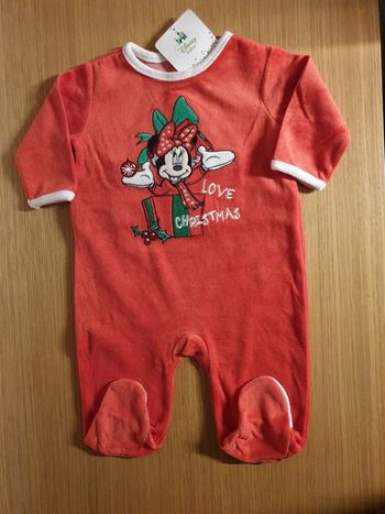 Pyjama de Noël Minnie 12 mois Neuf