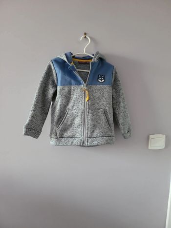 Gilet zippé à capuche gris 3 ans Sergent Major