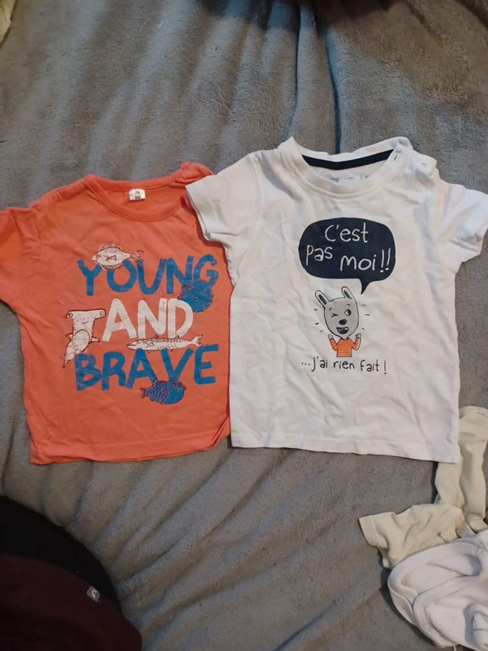 Lot 2 Tee-shirt 9 mois