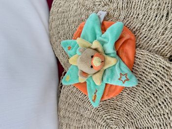 Doudou Ours Babynat Baby Nat' - Orange Vert