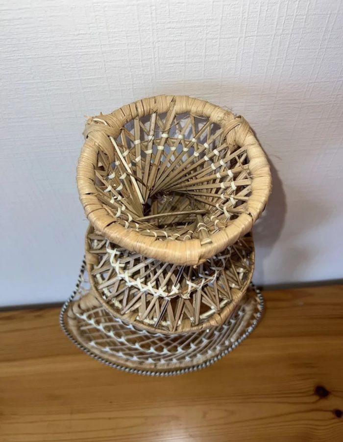 Chaise Emmanuelle / fauteuil Emmanuelle en rotin pour poupée - photo numéro 5