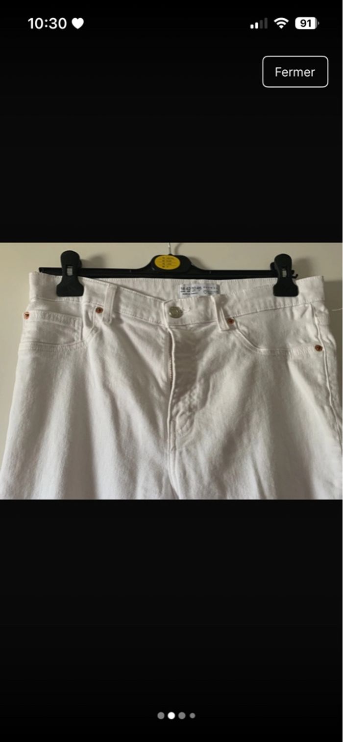 Jean blanc bon état - photo numéro 3