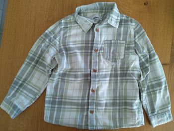 Chemise hiver manches longues vert pâle