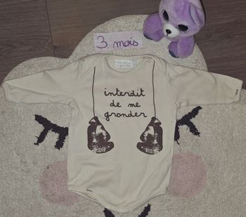 Bodie manches courtes à message 3 mois