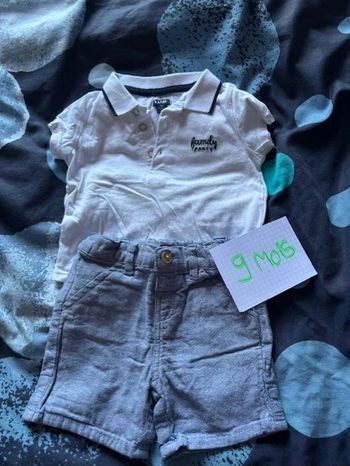Ensemble garçon, taille 9 mois.