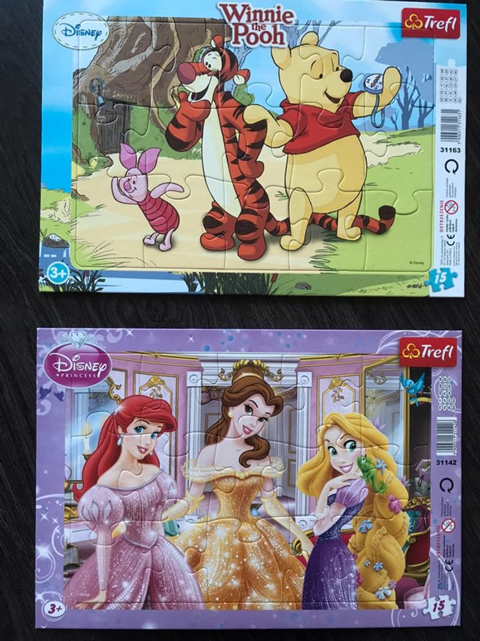 Lot 2 puzzles Disney jeunes enfants