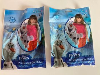 2 Personnages gonflables lumineux Olaf la reine des neiges 63 cm