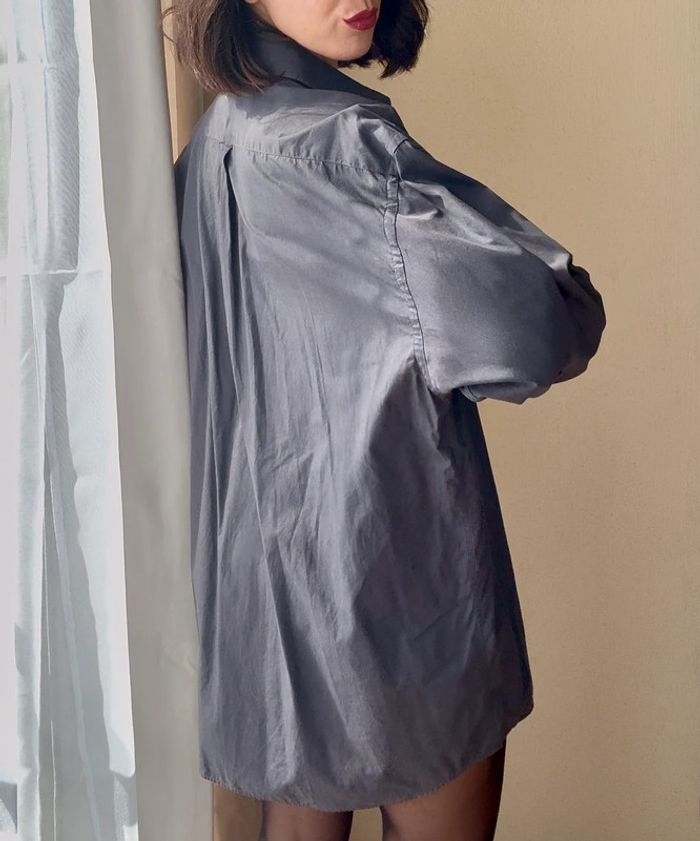Chemise Café coton grise XXL très bon état - photo numéro 5