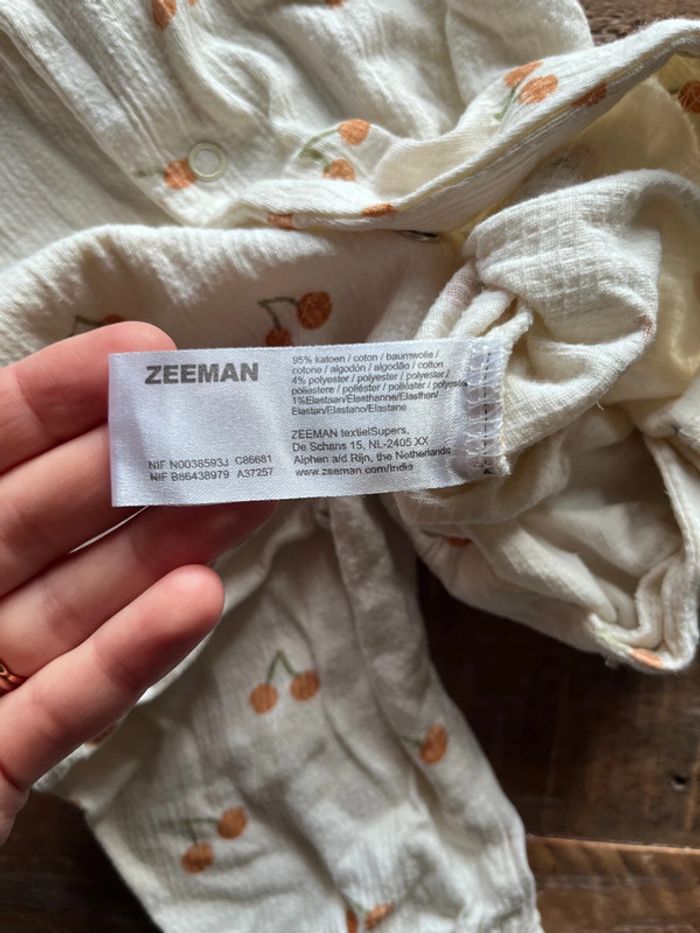 Combinaison/pyjama sans pied coton Zeeman - photo numéro 3