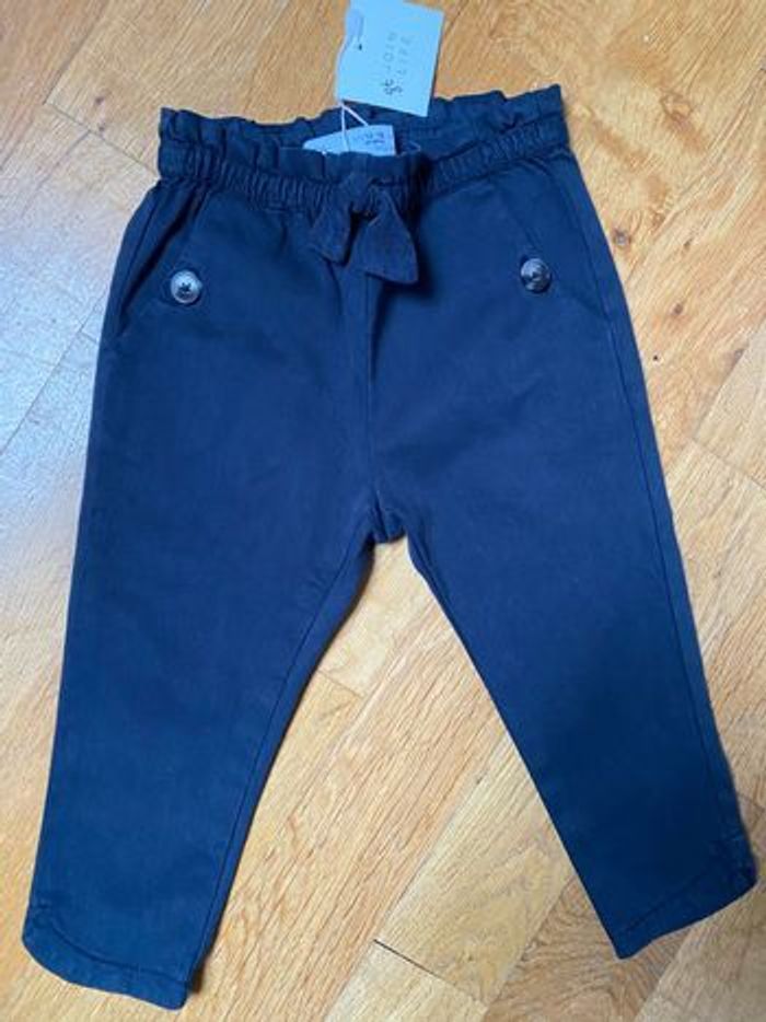 Pantalon bleu marine zara baby fille 12/18 mois 86cm 12-18 mois - photo numéro 4