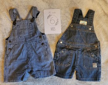 2 salopettes shorts