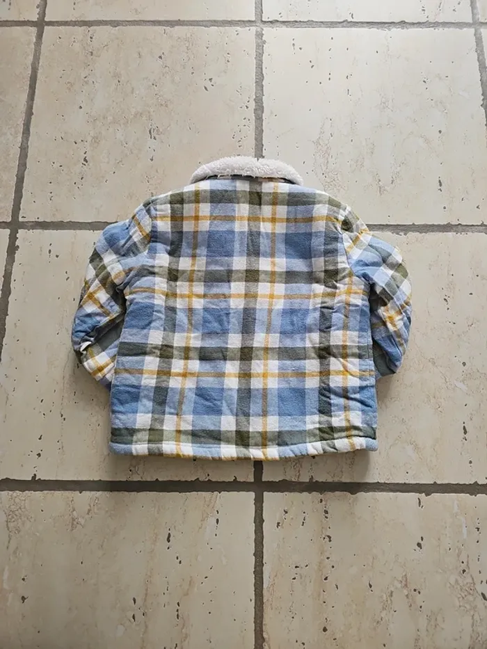 Chemise chaude à carreaux bleu - Tape à l'œil - 24 mois/86 cm - photo numéro 4