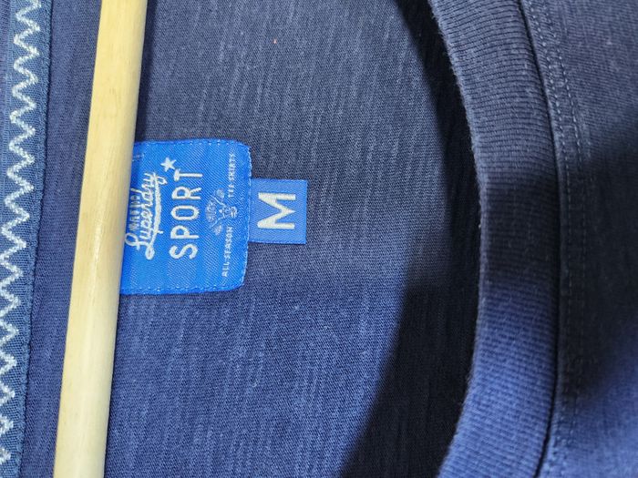 T-shirt Manches Longues Superdry Sport Bleu - Taille M - photo numéro 3