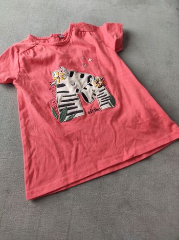 Tee shirt corail 12 mois
