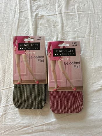 2 paires de collants un cobalt 1 petrus taille 1/2