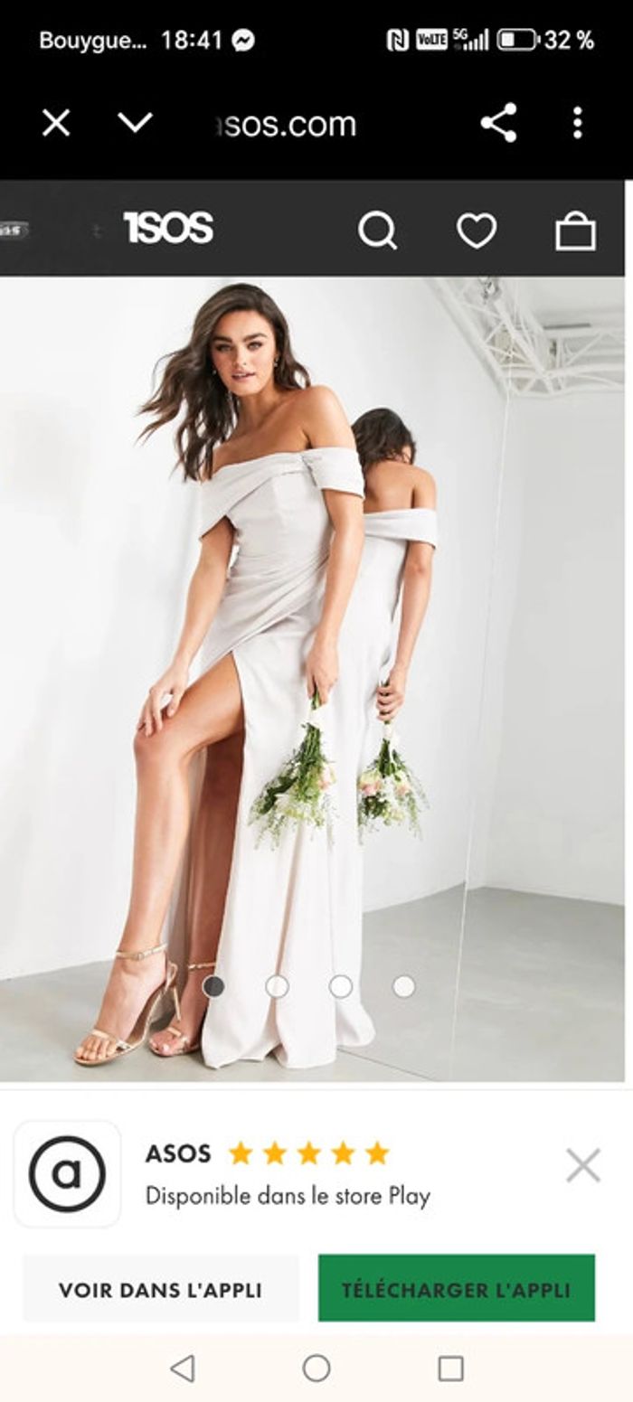 Robe cache coeur longue drapée - photo numéro 19