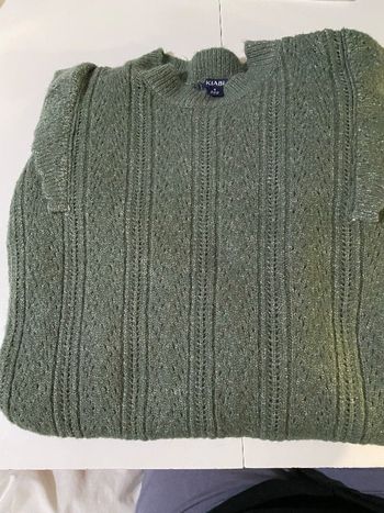 Pull vert doux et chaud Kiabi taille s