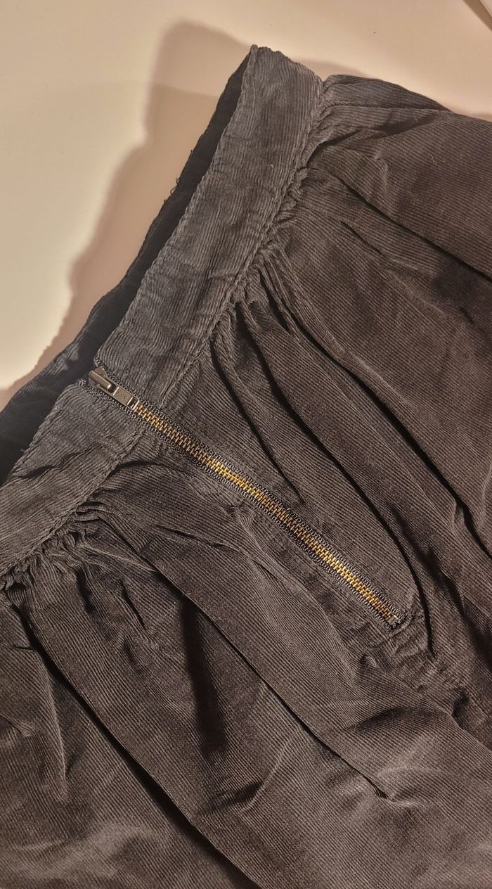 Jupe velours gris - photo numéro 4