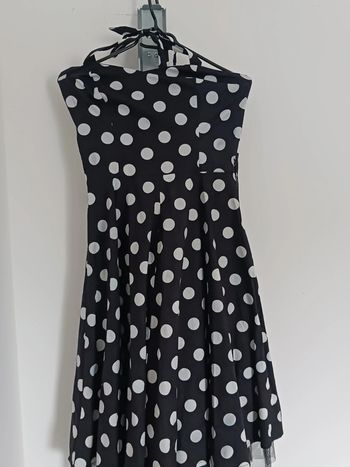 Robe bustier à pois