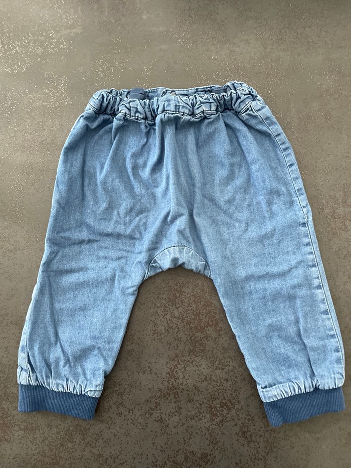 Jean coupe sarouel bleu Kiabi 12 mois - photo numéro 4