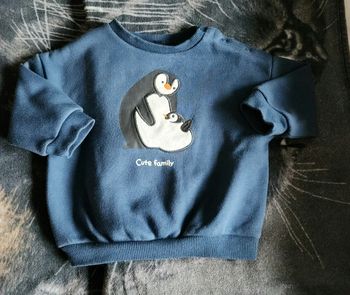 Sweat-shirt pingouin kiabi 9 mois