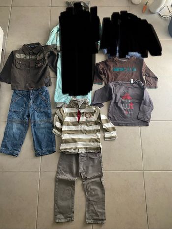 Lot vêtements garçon hiver chemise jean pantalon polo