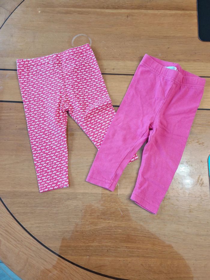 Lot 2 leggings rose