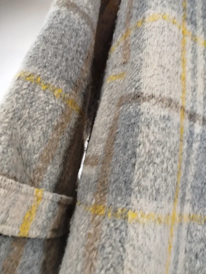 Manteau long femme en laine 44 Camaïeu à rayures - photo numéro 4