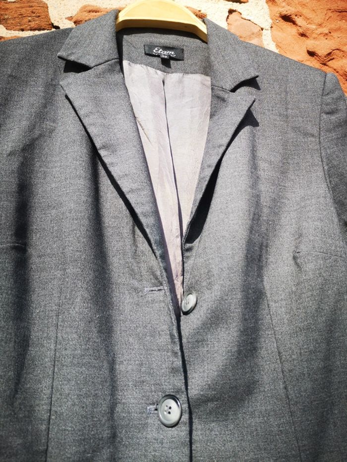 Veste blazer grise Etam - photo numéro 3