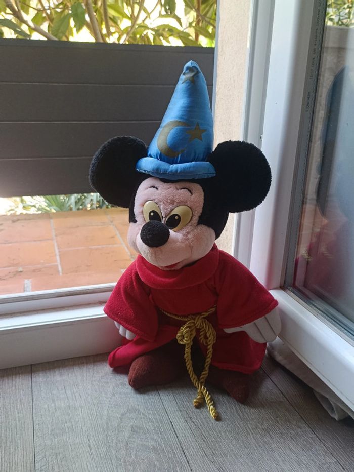 Peluche Mickey Fantasia Magicien Vintage rare. - photo numéro 2