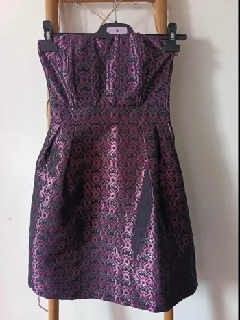 Robe bustier en jacquard