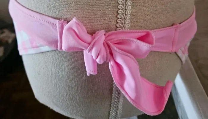 Maillot de bain 2 pièces vichy rose et blanc Dag Adom Taille L Neuf - photo numéro 6