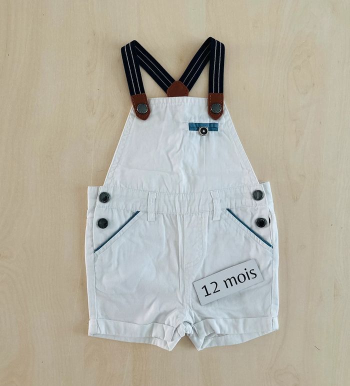 Salopette short gémo garçon 12 mois 74 cm