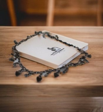 Bracelet de cheville argenté coeur