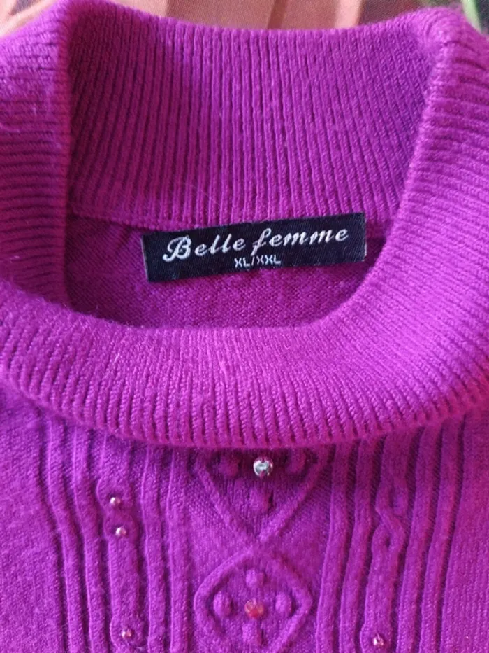 Pull framboise Belle Femme XL - photo numéro 4