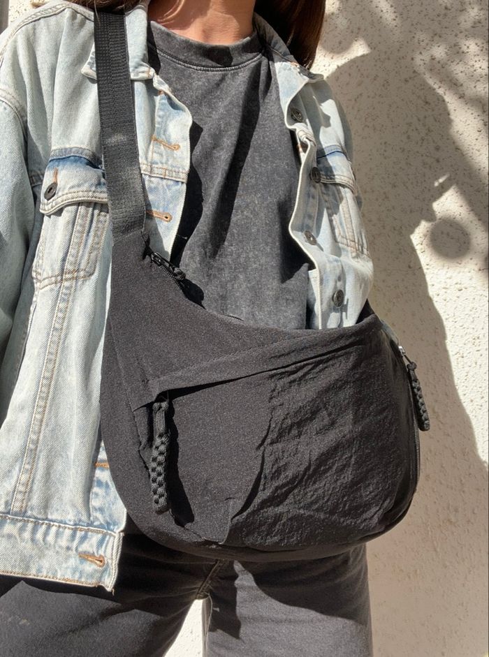 Sac à main en nylon noir - photo numéro 9