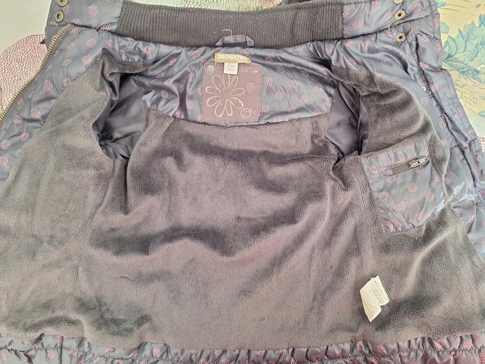 Manteau hiver taille 24 Mois gris à pois violet - photo numéro 4