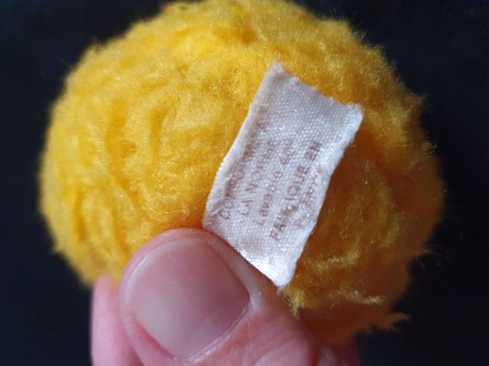 Rare peluche hochet œuf poussin jaune Création Chamti Ancien Hauteur 11 cm - photo numéro 9