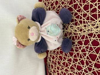 Kaloo Petite rose doudou boule ours rose violet oiseau bleu