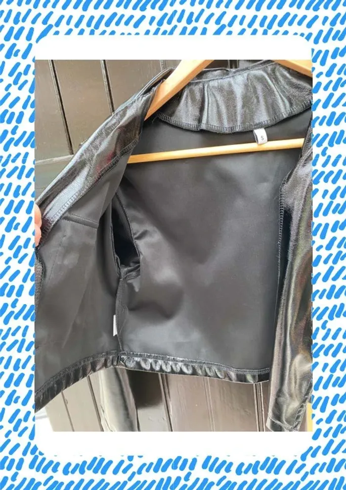 Veste courte S 36 noire brillante - photo numéro 3