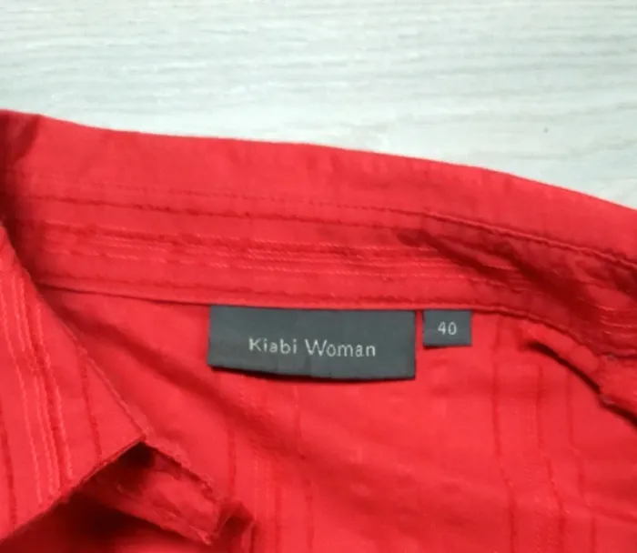 Chemise rouge manches 3/4 40 L Kiabi - photo numéro 5