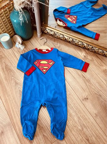 Taille 6 mois pyjama d’été garçon H&M bleu rouge * super man * 💙