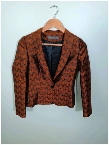 C4 blazer orange noir Carla Montanarini 38