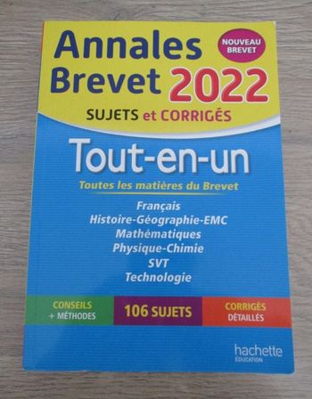 livre scolaire : brevet des collèges 2022